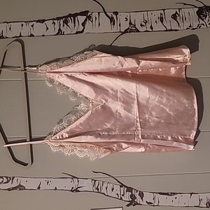 SHEIN Silk cami with scalloped lace Size"2x"